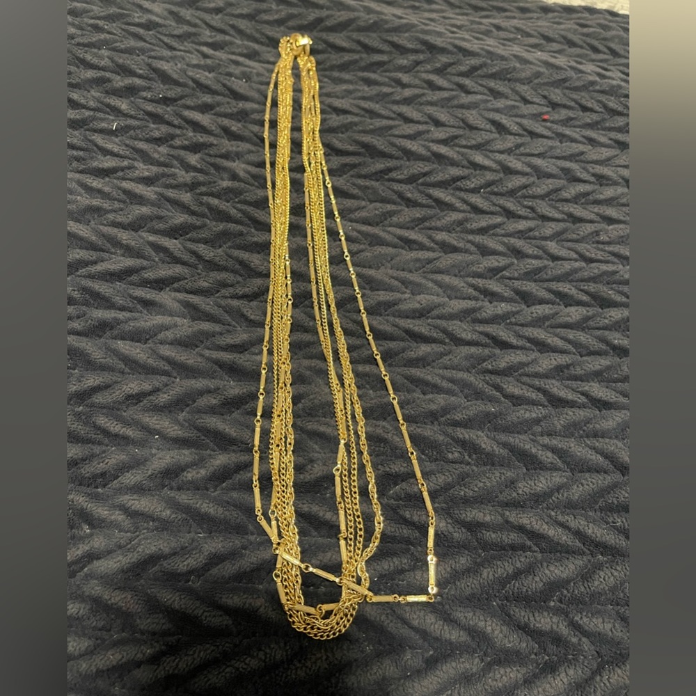 Vintage layered necklace.